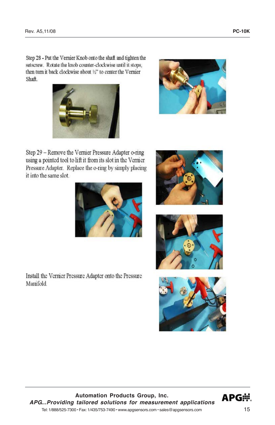 APG PC-10K Comparator user manual User Manual | Page 15 / 16