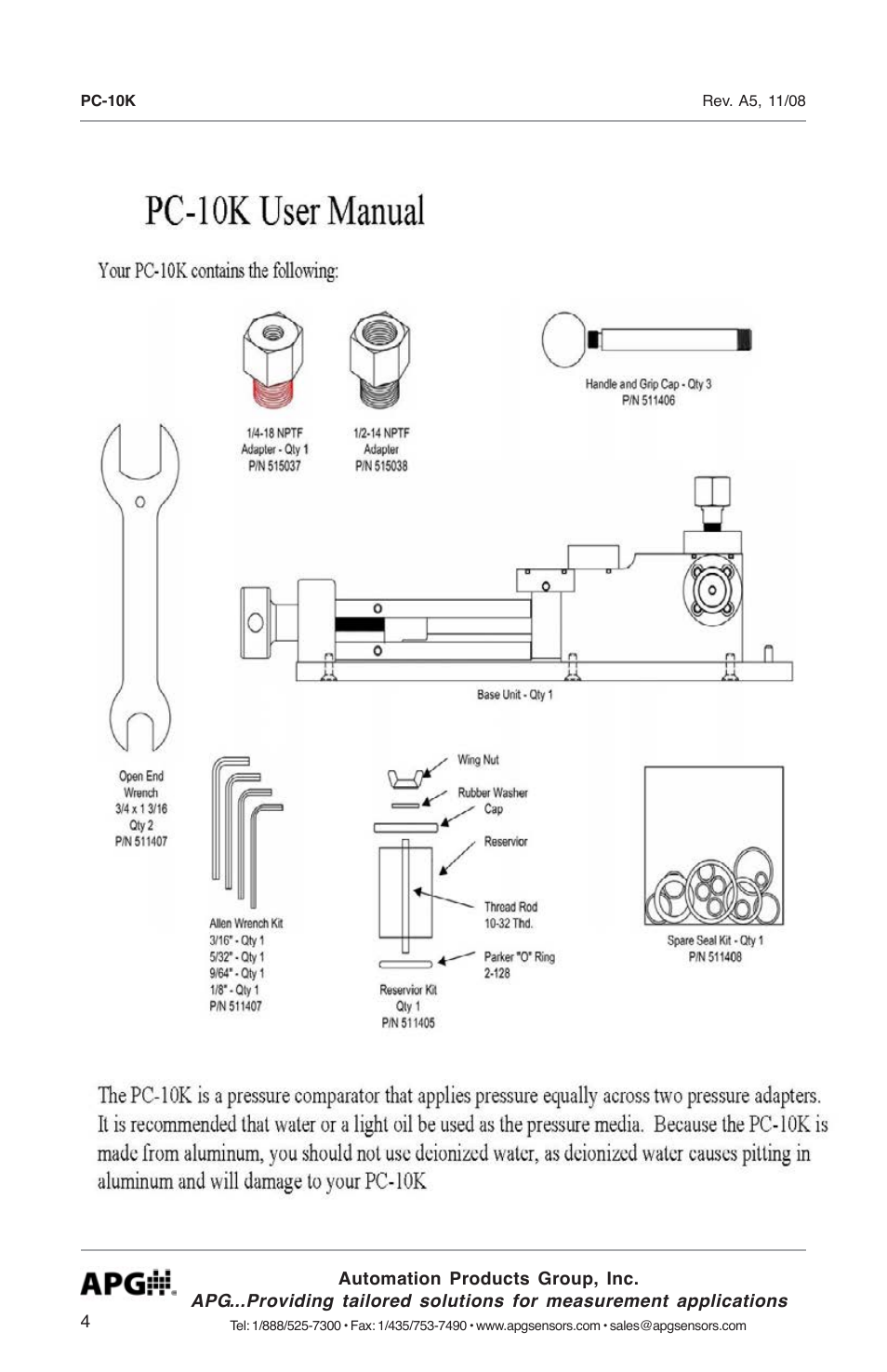 APG PC-10K Comparator user manual User Manual | Page 4 / 16