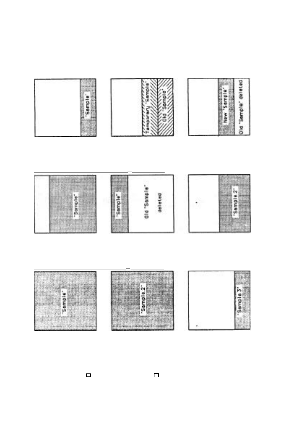 A. normal appleworks file save, B. segemented file save, Small file | C. segmented file save, Large file | Checkmate Technology MultiRam C The memory card User Manual | Page 54 / 87
