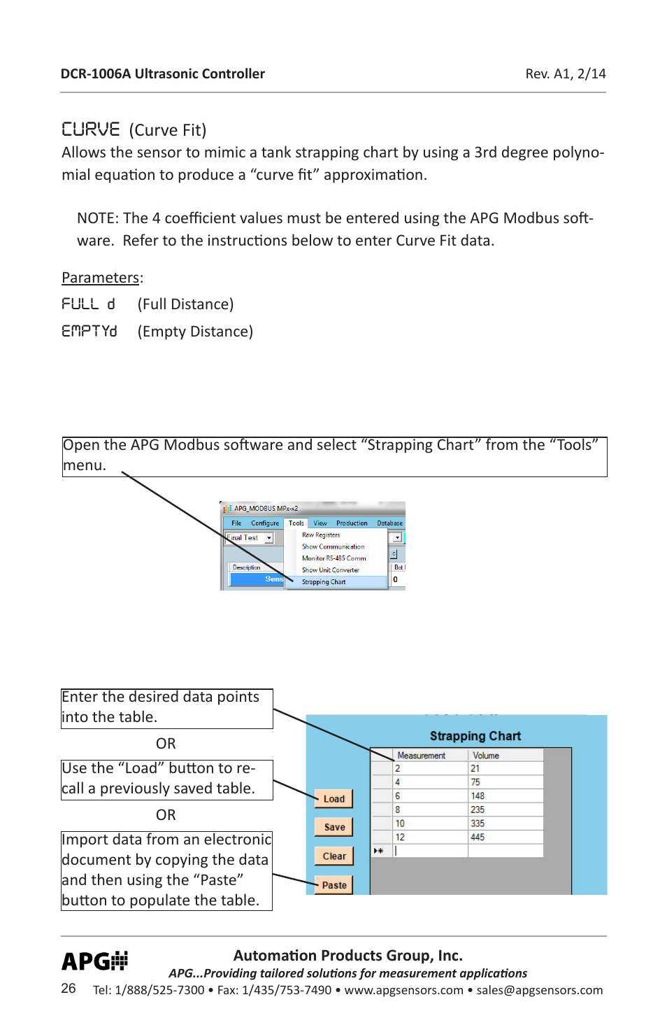 Curve | APG DCR-1006A user manual User Manual | Page 26 / 40