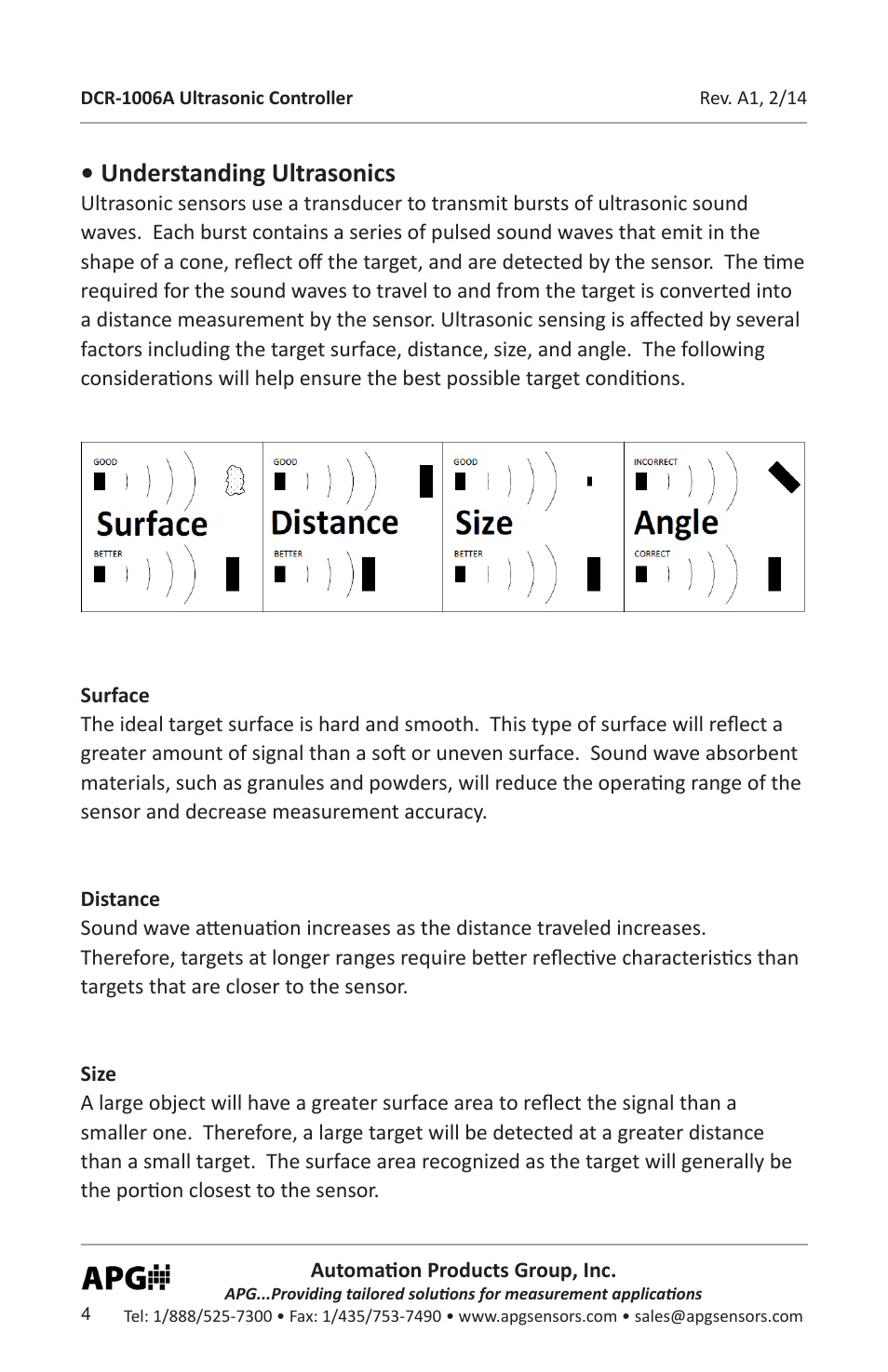 Understanding ultrasonics | APG DCR-1006A user manual User Manual | Page 4 / 40
