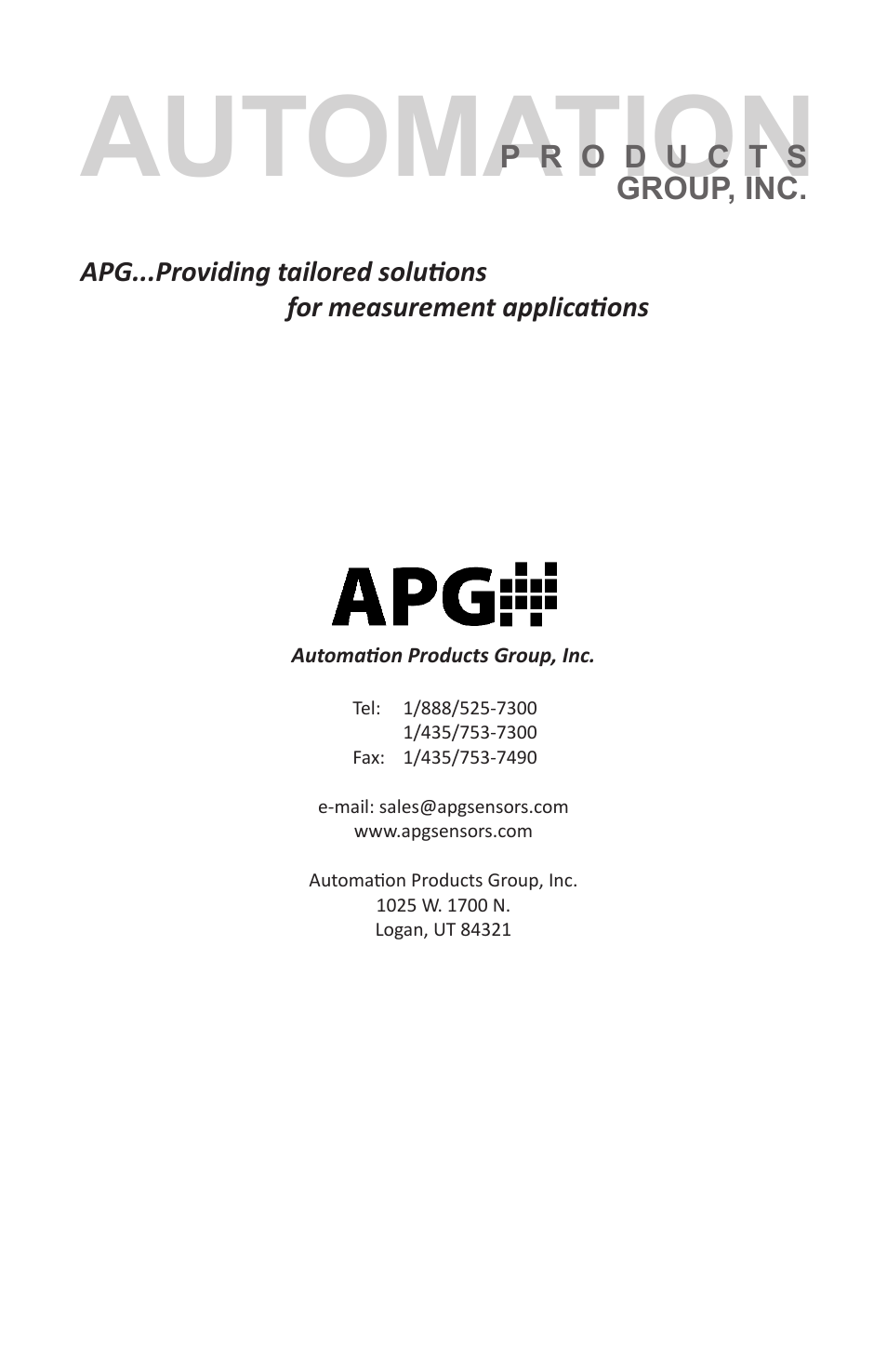 Automation | APG DCR-1006A user manual User Manual | Page 40 / 40