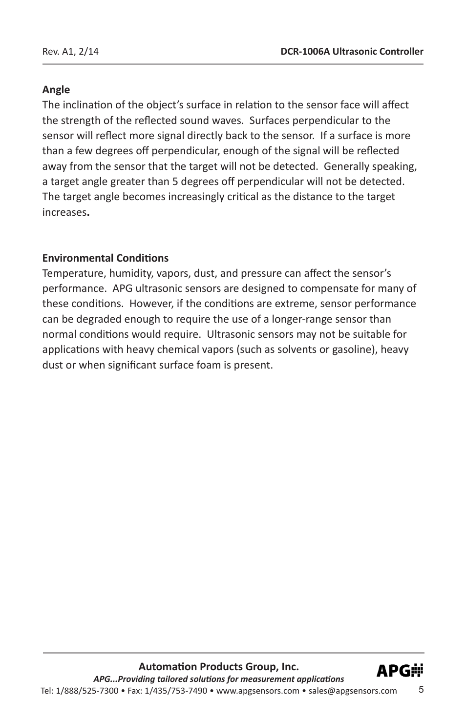 APG DCR-1006A user manual User Manual | Page 5 / 40