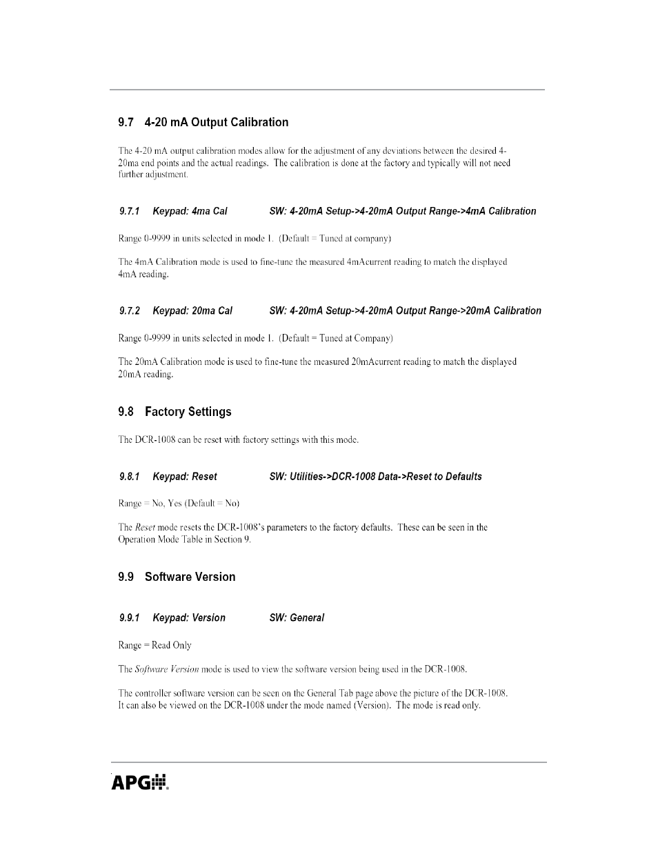 APG DCR-1008 user manual User Manual | Page 56 / 68
