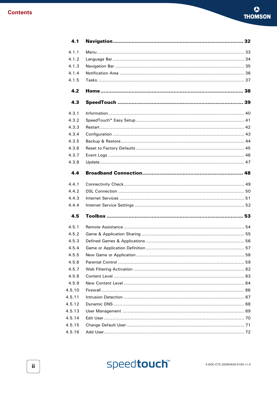 Thomson SpeedTouch™546 User Manual | Page 6 / 102