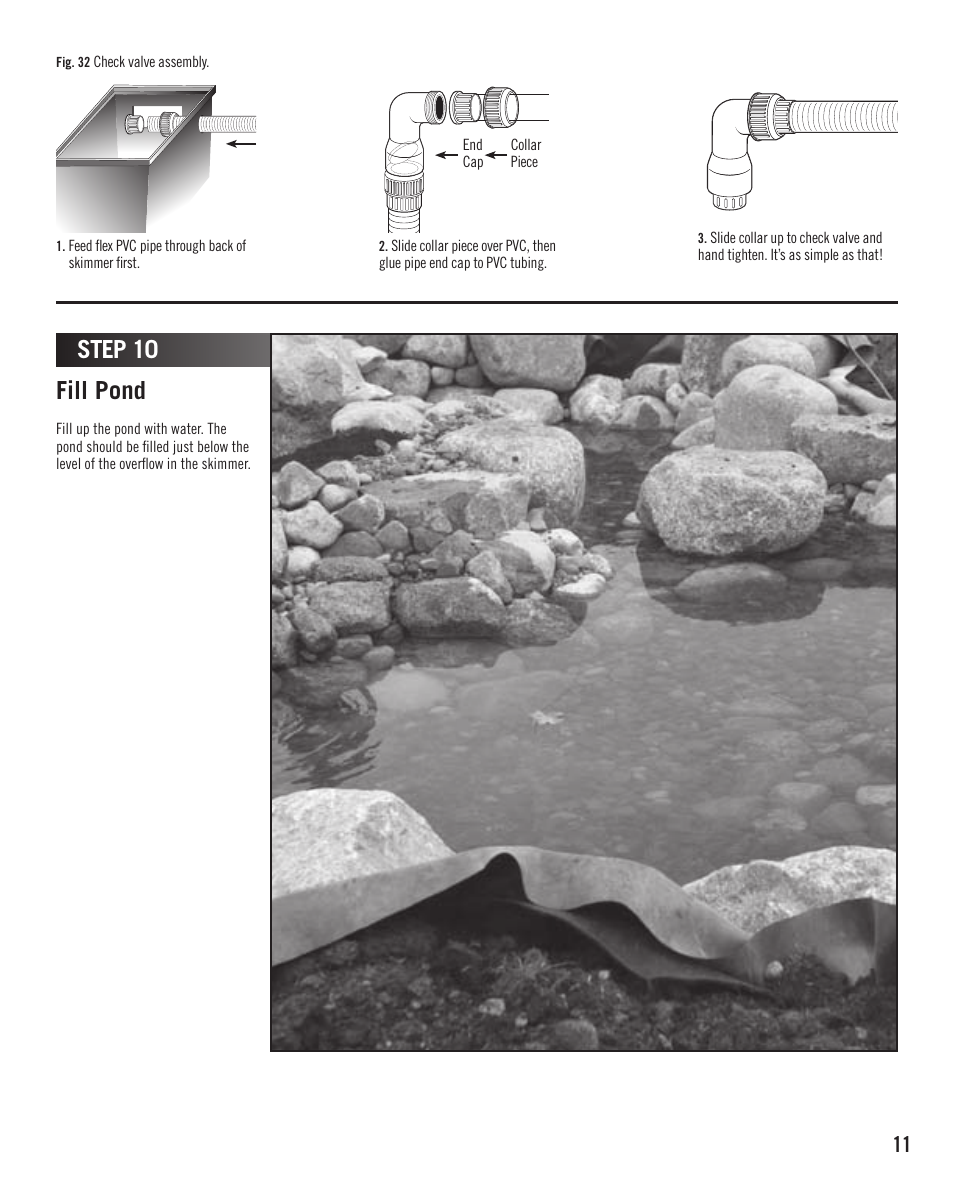 Fill pond step 10 | Aquascape PRO-Fit PondSweep Skimmers (00250 & 00900) User Manual | Page 11 / 12