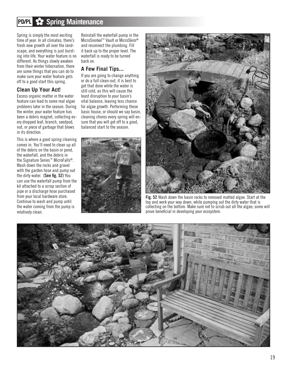 Spring maintenance, Pd/pl | Aquascape MicroPond & MicroPondless Kits (99763, 99764, 99765 & 99769) User Manual | Page 19 / 20