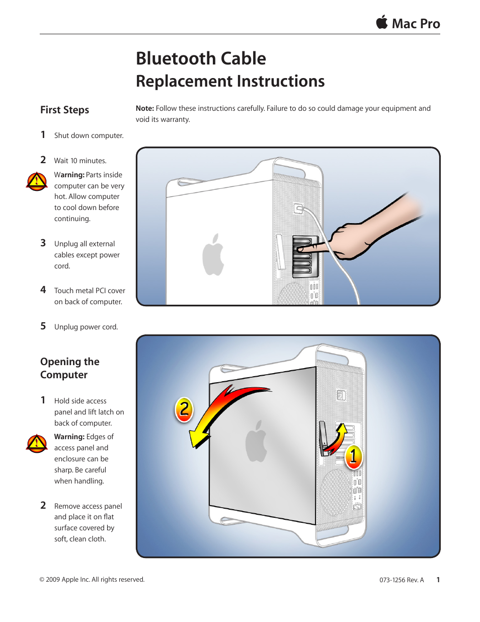 Apple Mac Pro Bluetooth Cable User Manual | 5 pages