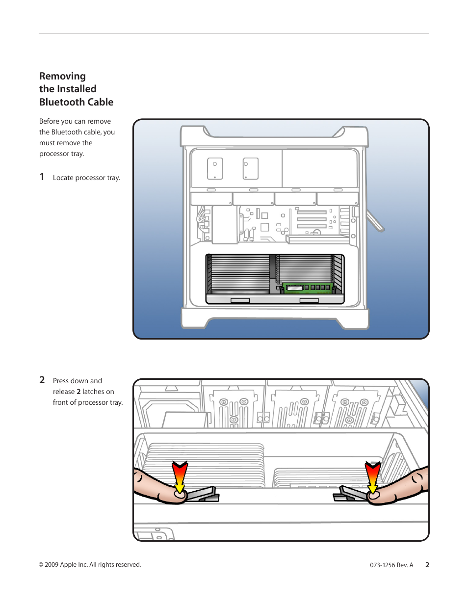 Removing the installed bluetooth cable | Apple Mac Pro Bluetooth Cable User Manual | Page 2 / 5