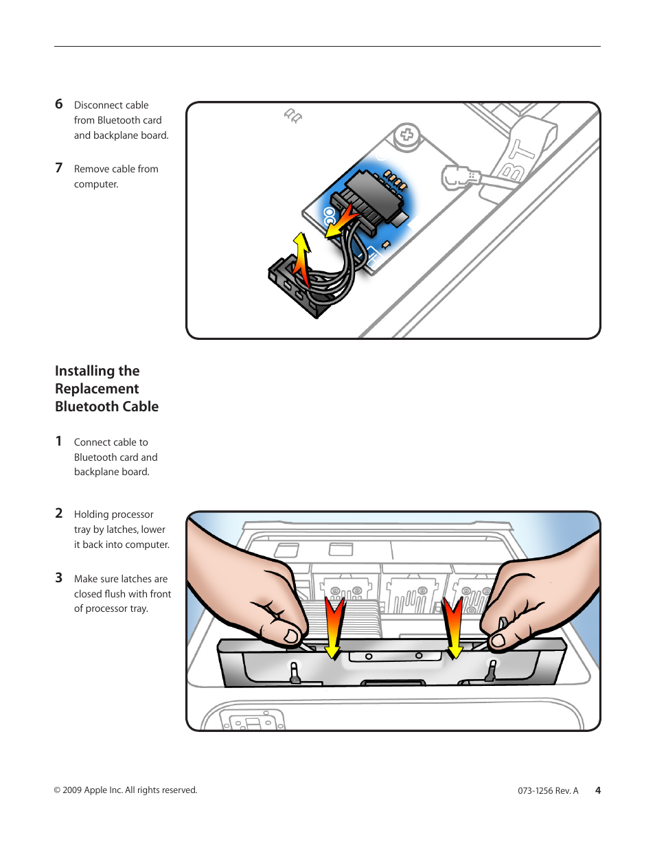 Installing the replacement bluetooth cable | Apple Mac Pro Bluetooth Cable User Manual | Page 4 / 5