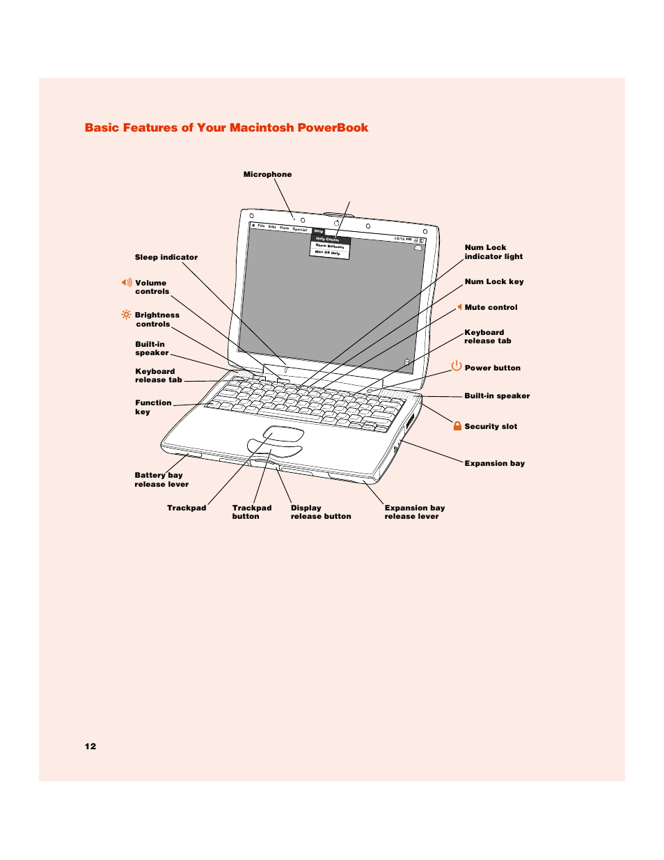 Basic features of your macintosh powerbook | Apple PowerBook User Manual | Page 12 / 30