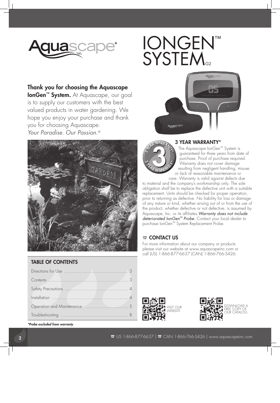 Iongen, System | Aquascape IonGen Generation G2 (95027) User Manual | Page 2 / 8