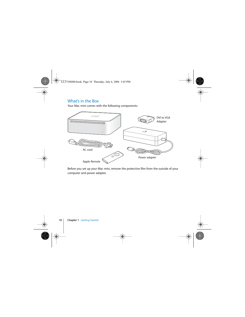 What’s in the box | Apple Mac mini computer User Manual | Page 10 / 98