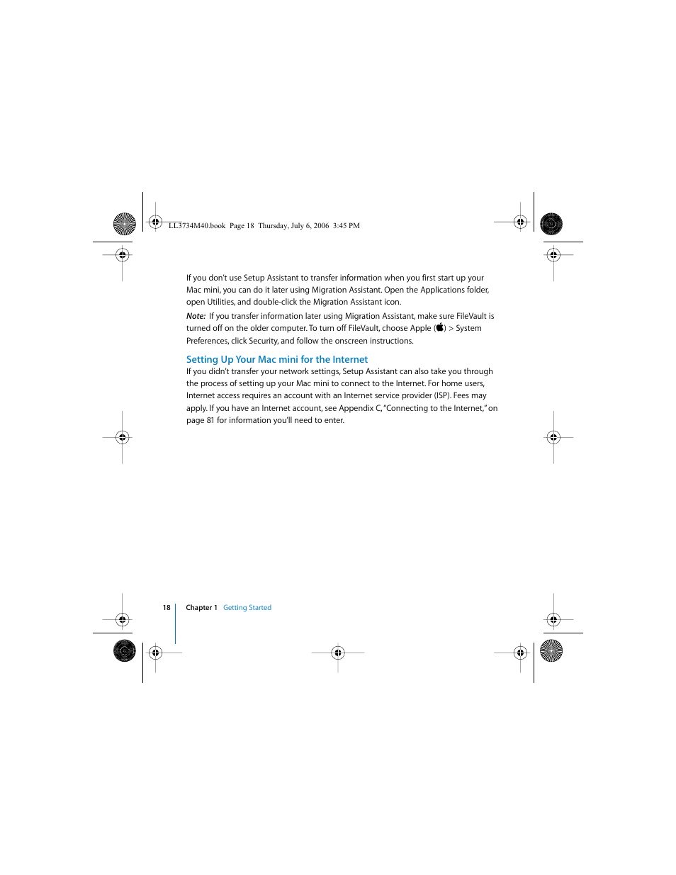 Setting up your macmini for the internet | Apple Mac mini computer User Manual | Page 18 / 98