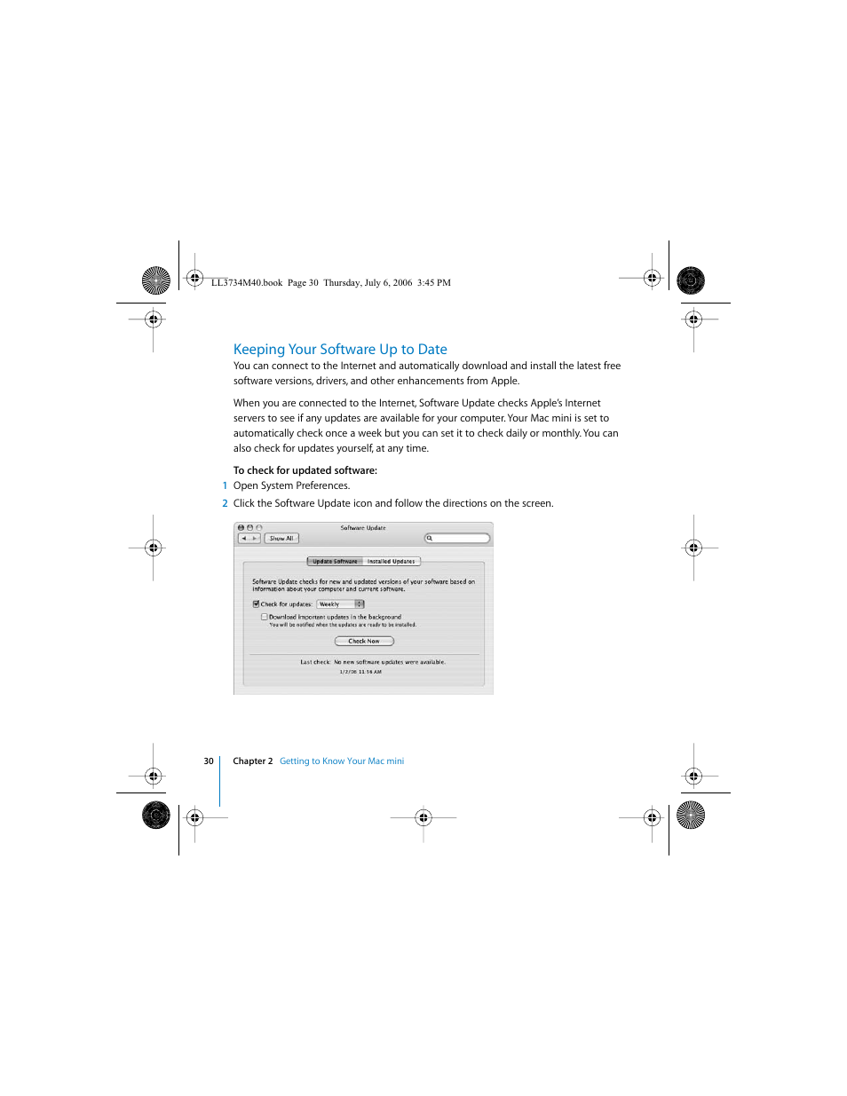 Keeping your software up to date | Apple Mac mini computer User Manual | Page 30 / 98