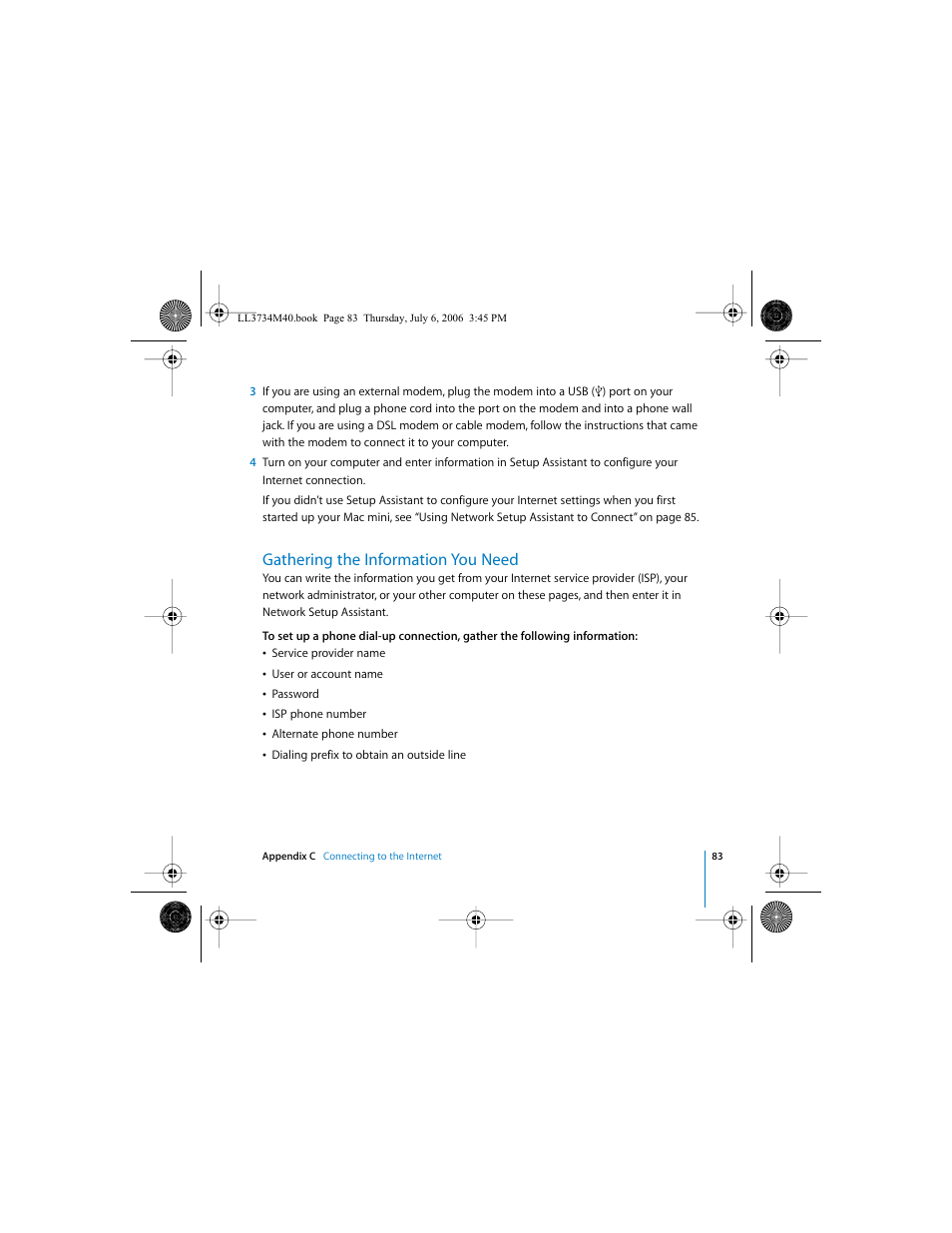 Gathering the information you need | Apple Mac mini computer User Manual | Page 83 / 98