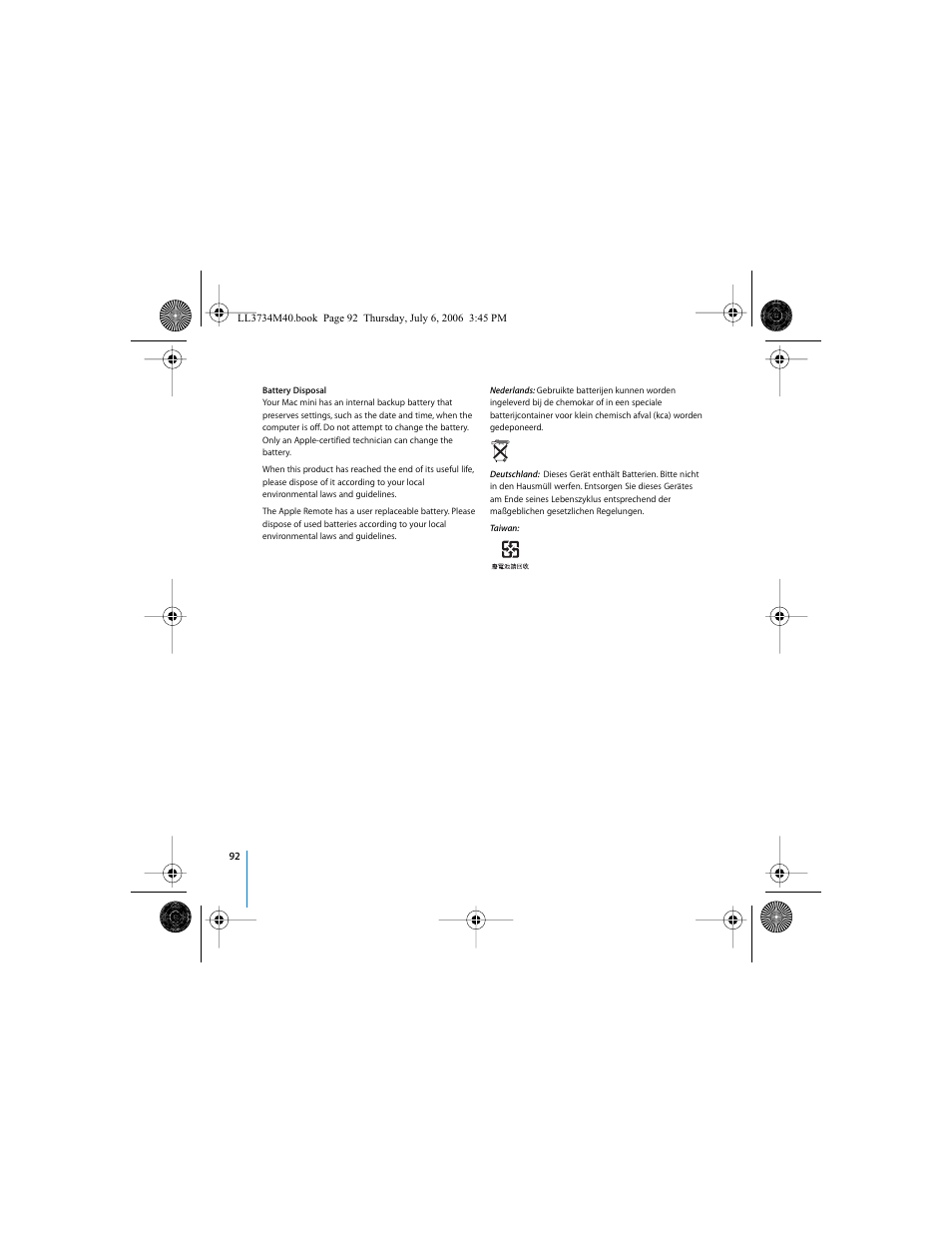 Apple Mac mini computer User Manual | Page 92 / 98