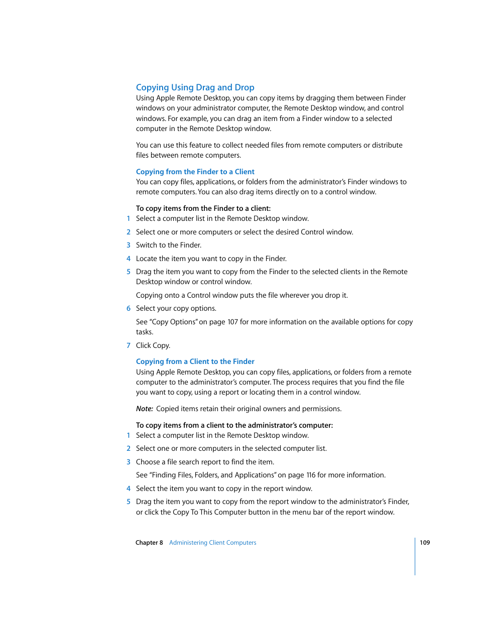 Apple Remote Desktop (Administrator’s Guide) User Manual | Page 109 / 184