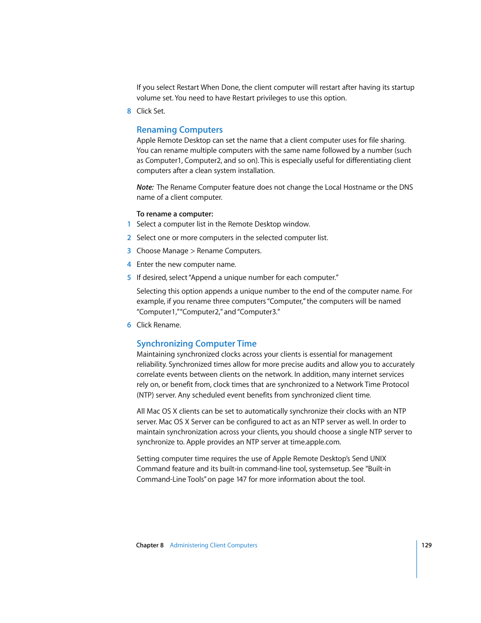 Apple Remote Desktop (Administrator’s Guide) User Manual | Page 129 / 184