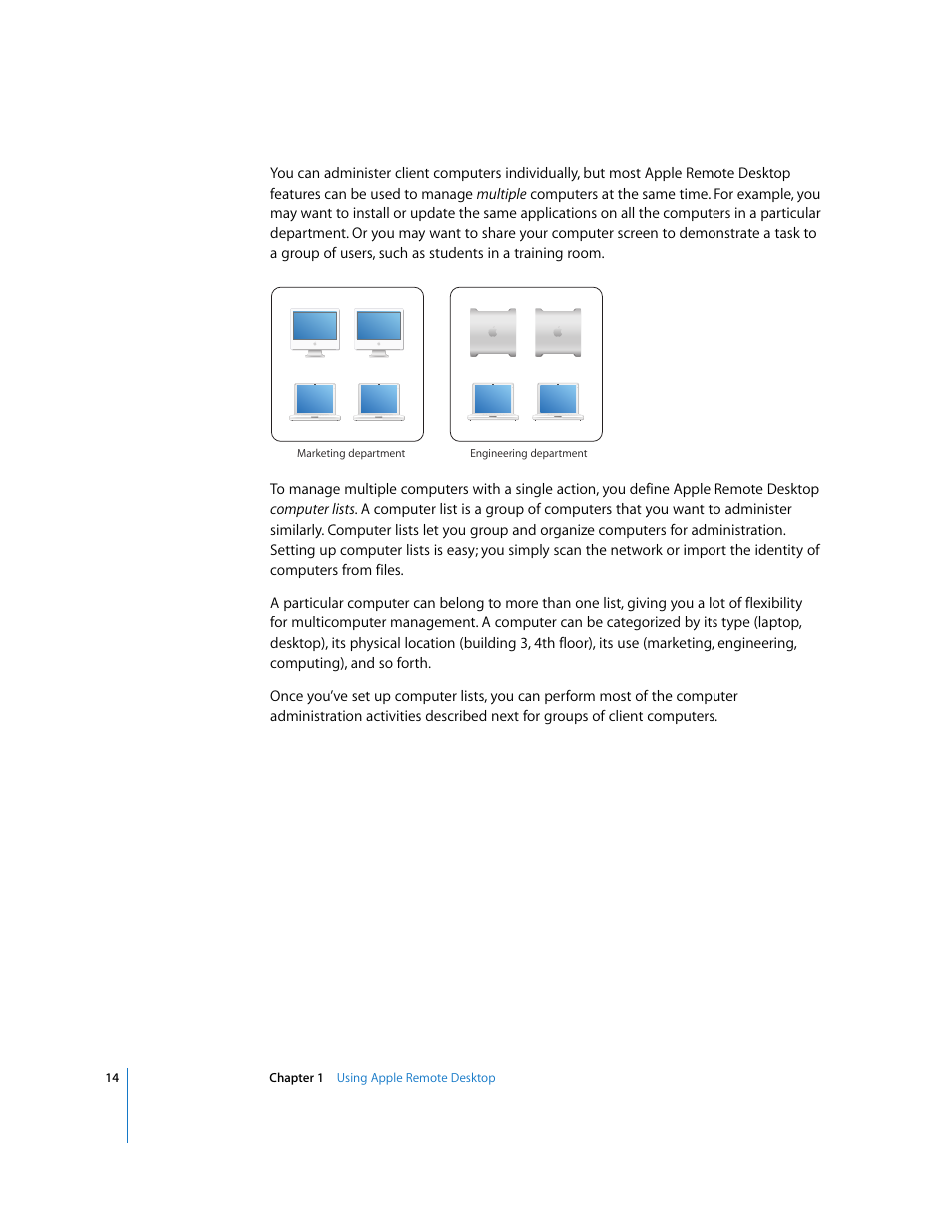 Apple Remote Desktop (Administrator’s Guide) User Manual | Page 14 / 184