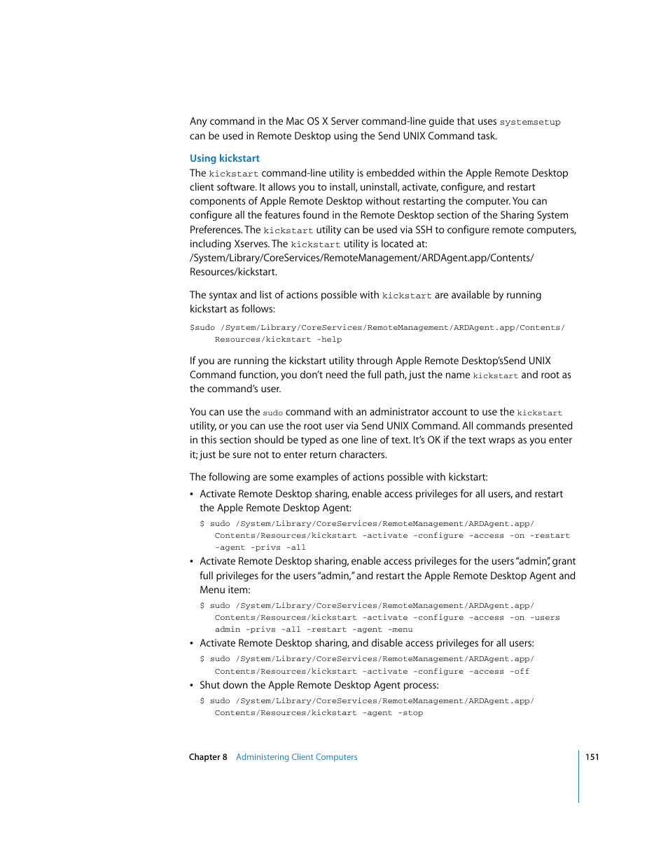 Apple Remote Desktop (Administrator’s Guide) User Manual | Page 151 / 184