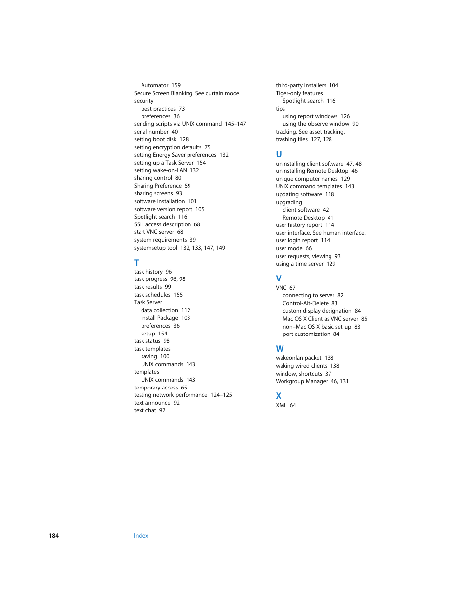 Apple Remote Desktop (Administrator’s Guide) User Manual | Page 184 / 184