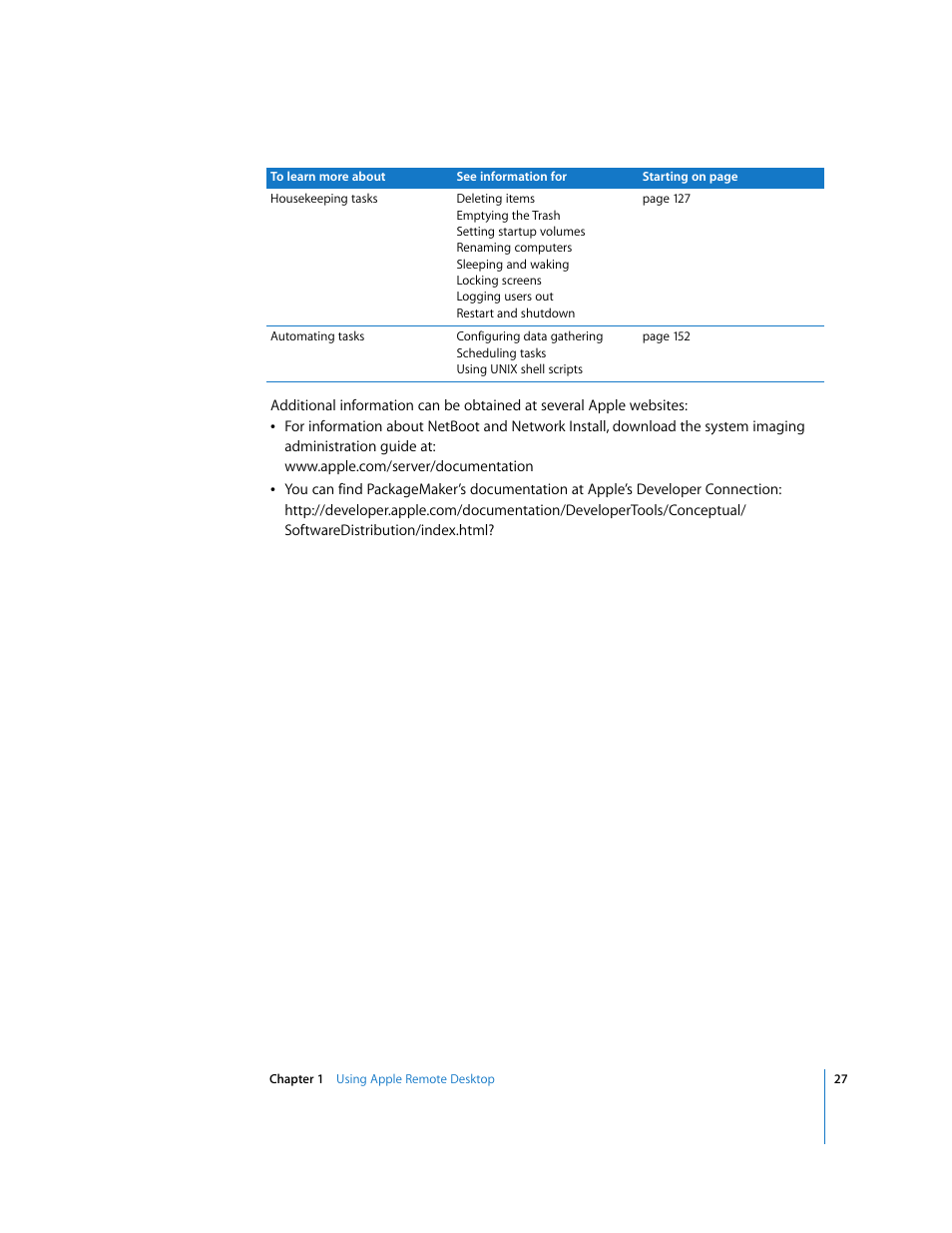 Apple Remote Desktop (Administrator’s Guide) User Manual | Page 27 / 184