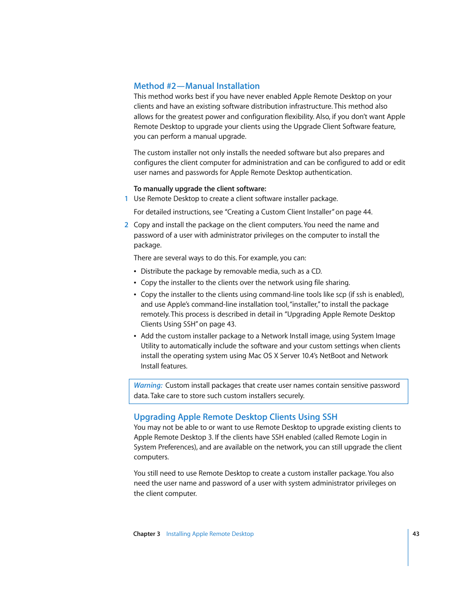 Apple Remote Desktop (Administrator’s Guide) User Manual | Page 43 / 184