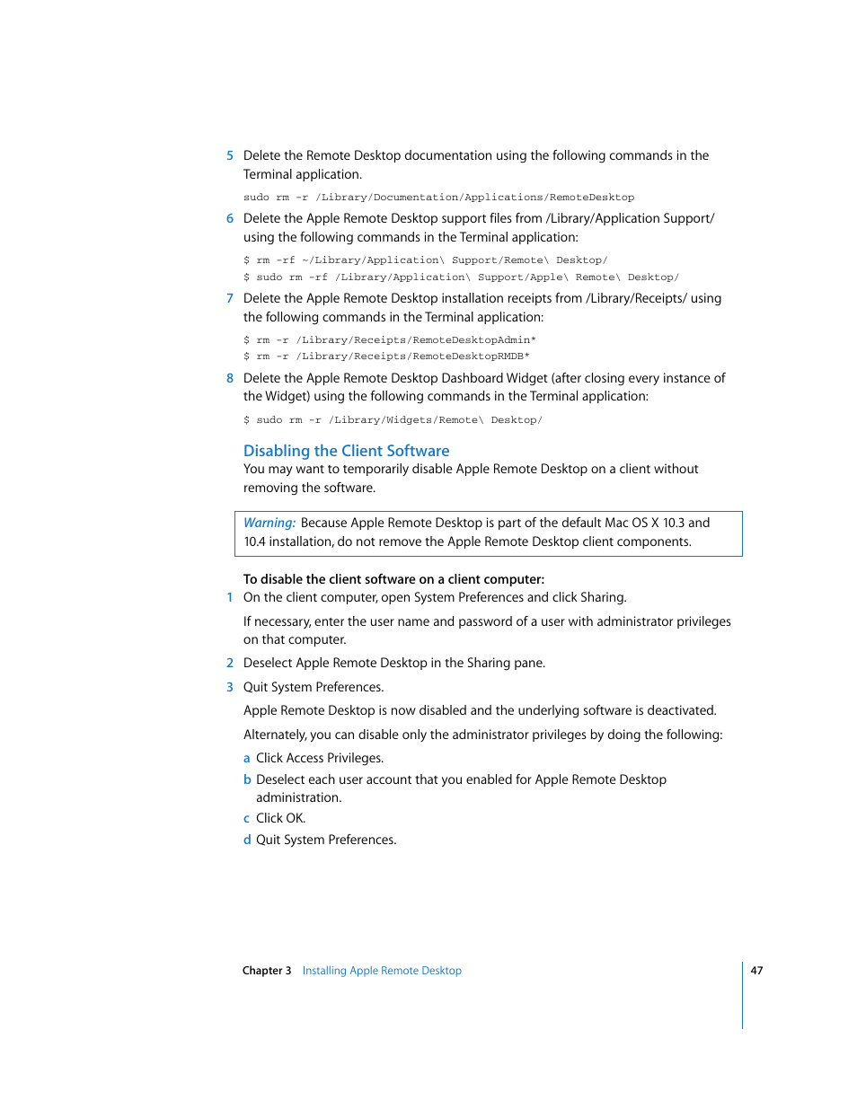 Apple Remote Desktop (Administrator’s Guide) User Manual | Page 47 / 184