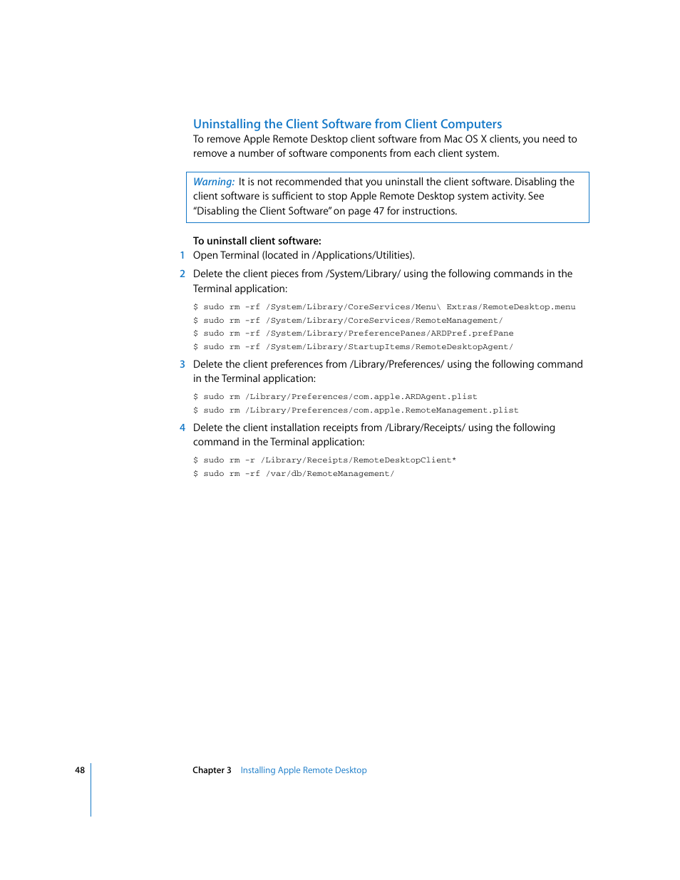 Apple Remote Desktop (Administrator’s Guide) User Manual | Page 48 / 184