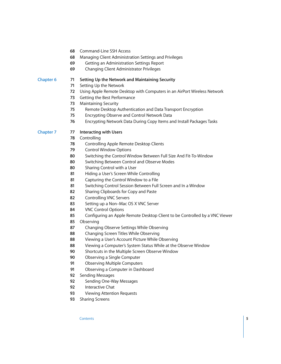 Apple Remote Desktop (Administrator’s Guide) User Manual | Page 5 / 184