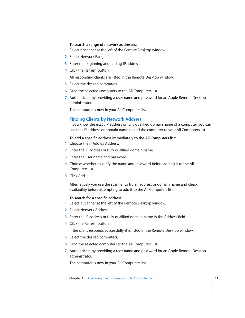 Apple Remote Desktop (Administrator’s Guide) User Manual | Page 51 / 184