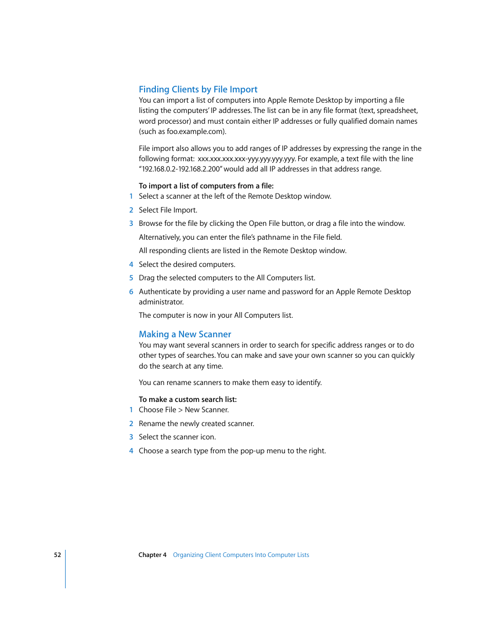 Apple Remote Desktop (Administrator’s Guide) User Manual | Page 52 / 184