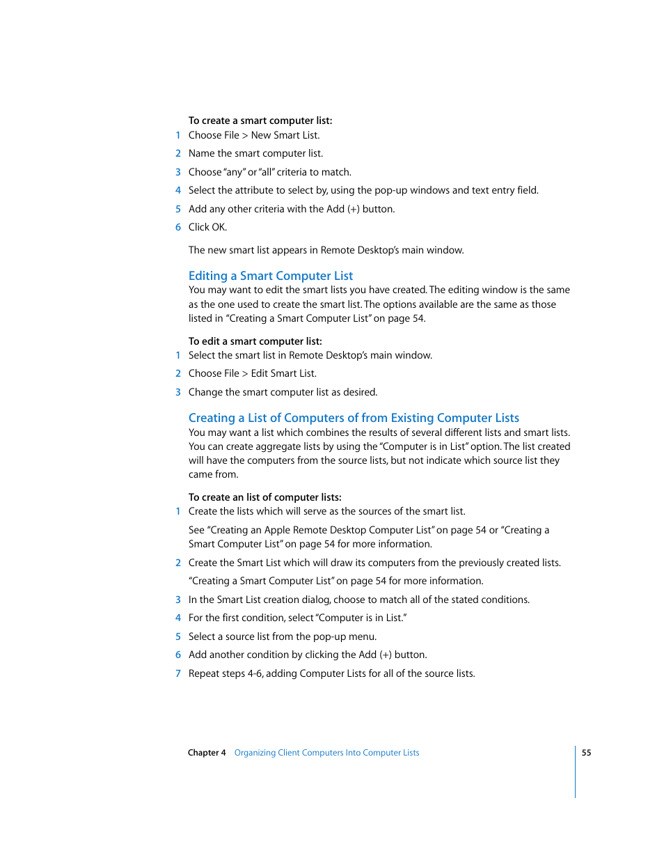 Apple Remote Desktop (Administrator’s Guide) User Manual | Page 55 / 184