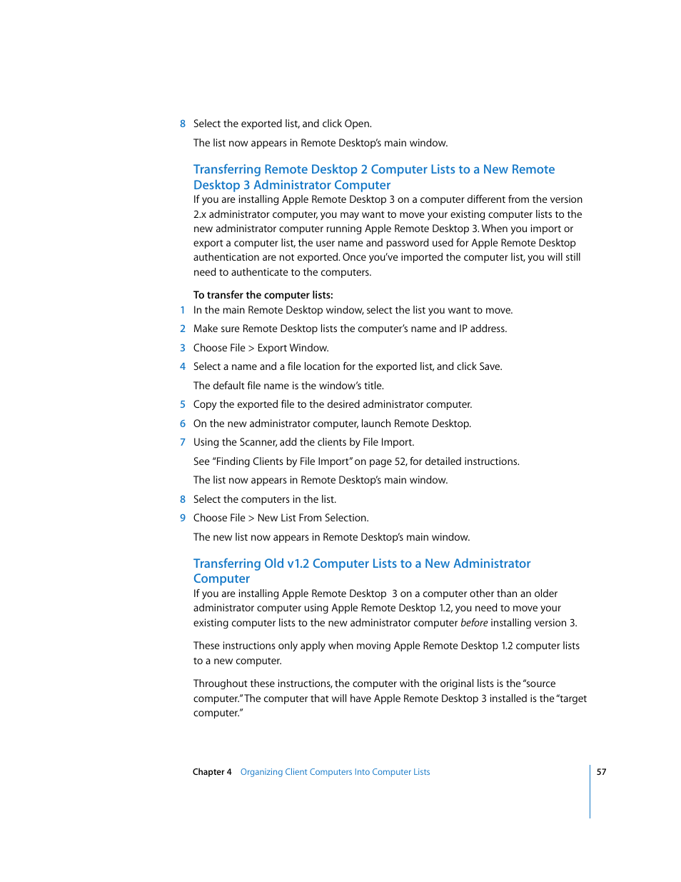 Apple Remote Desktop (Administrator’s Guide) User Manual | Page 57 / 184