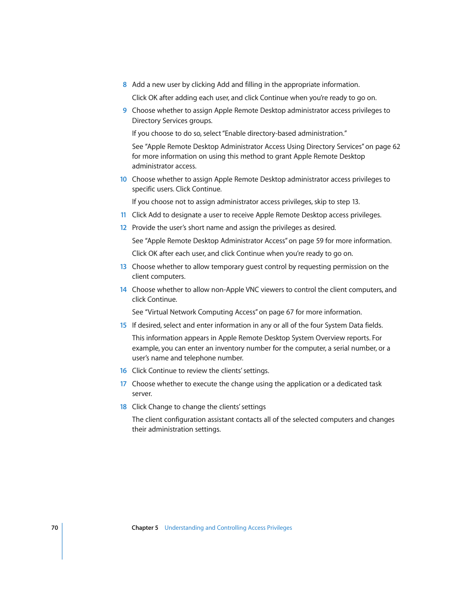 Apple Remote Desktop (Administrator’s Guide) User Manual | Page 70 / 184