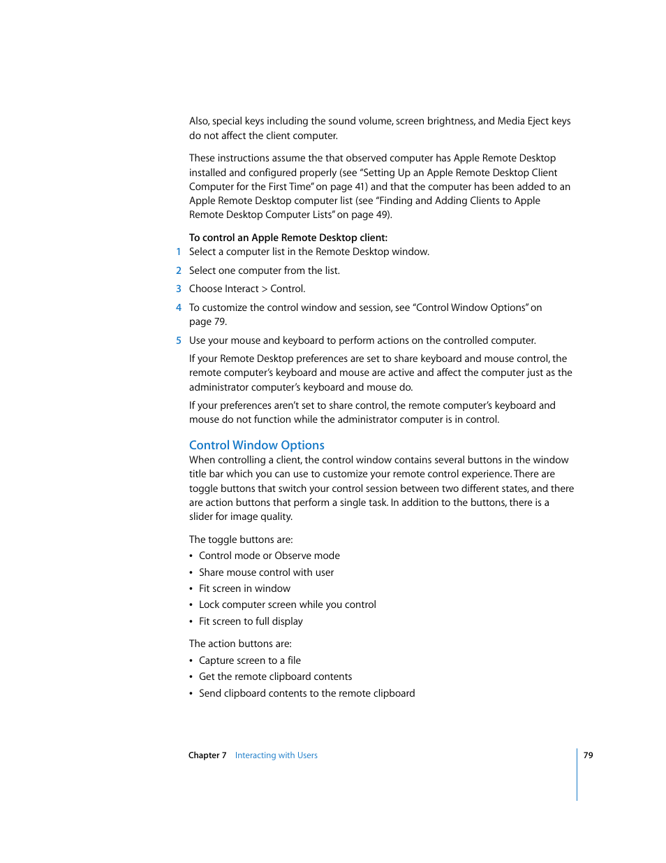 Apple Remote Desktop (Administrator’s Guide) User Manual | Page 79 / 184