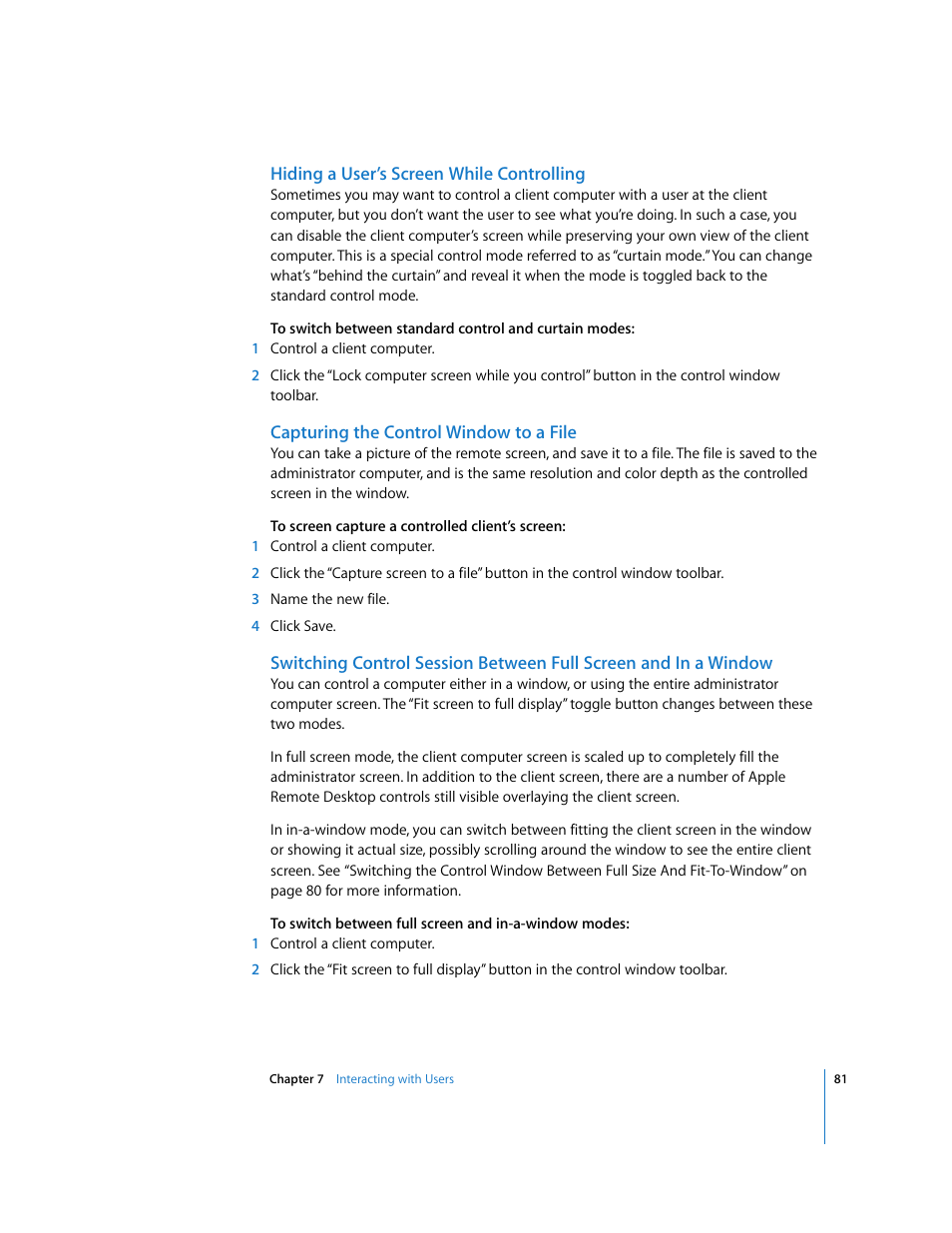 Apple Remote Desktop (Administrator’s Guide) User Manual | Page 81 / 184