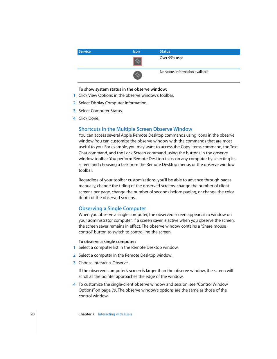 Apple Remote Desktop (Administrator’s Guide) User Manual | Page 90 / 184