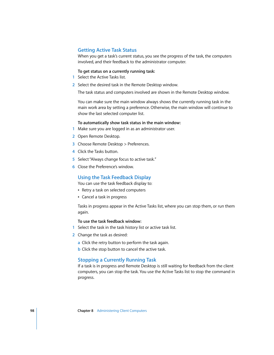 Apple Remote Desktop (Administrator’s Guide) User Manual | Page 98 / 184