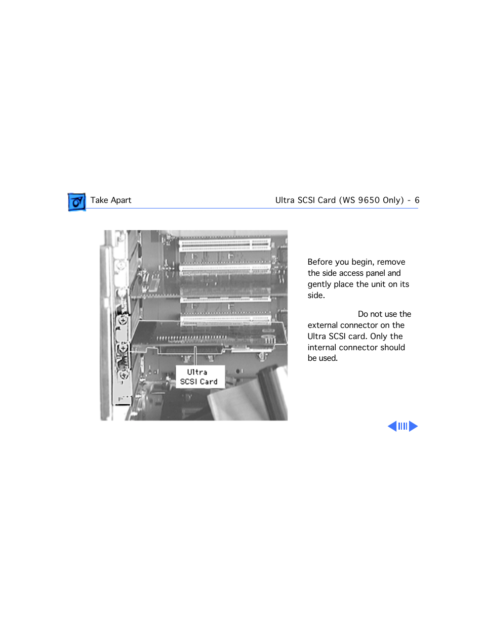 Ultra scsi card (ws 9650 only) | Apple Mac 8600 User Manual | Page 104 / 237