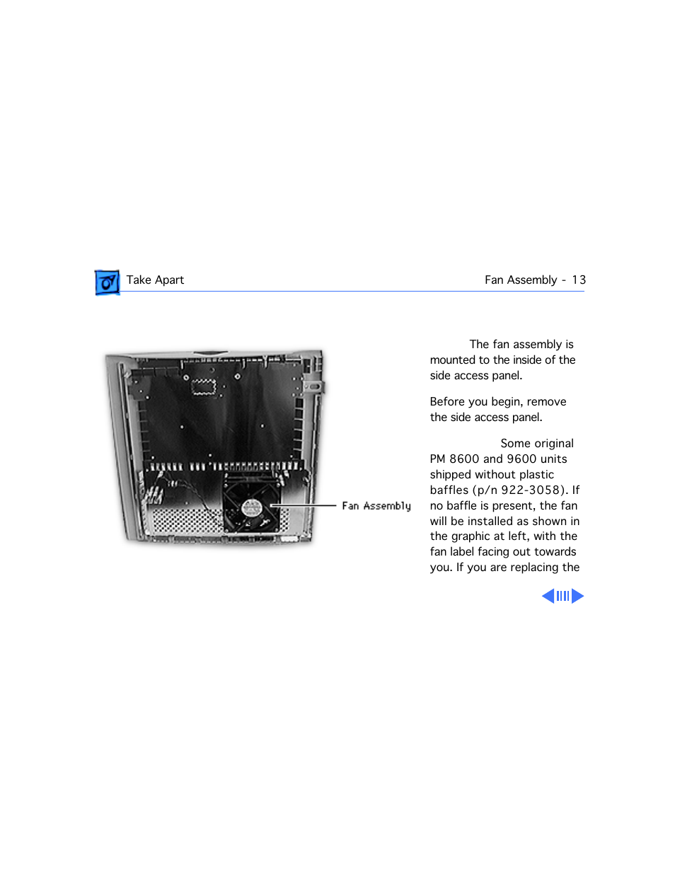 Fan assembly | Apple Mac 8600 User Manual | Page 111 / 237