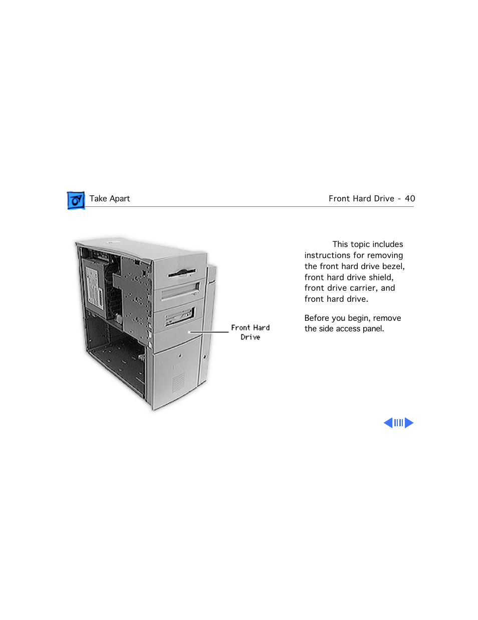 Front hard drive | Apple Mac 8600 User Manual | Page 138 / 237