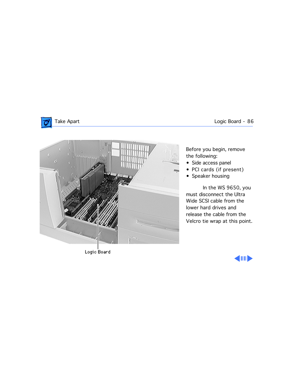 Logic board | Apple Mac 8600 User Manual | Page 184 / 237