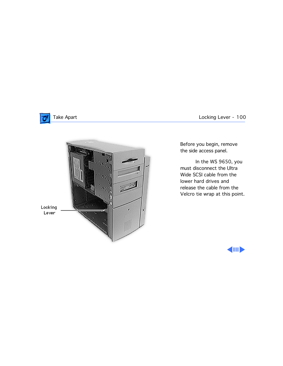 Locking lever | Apple Mac 8600 User Manual | Page 198 / 237