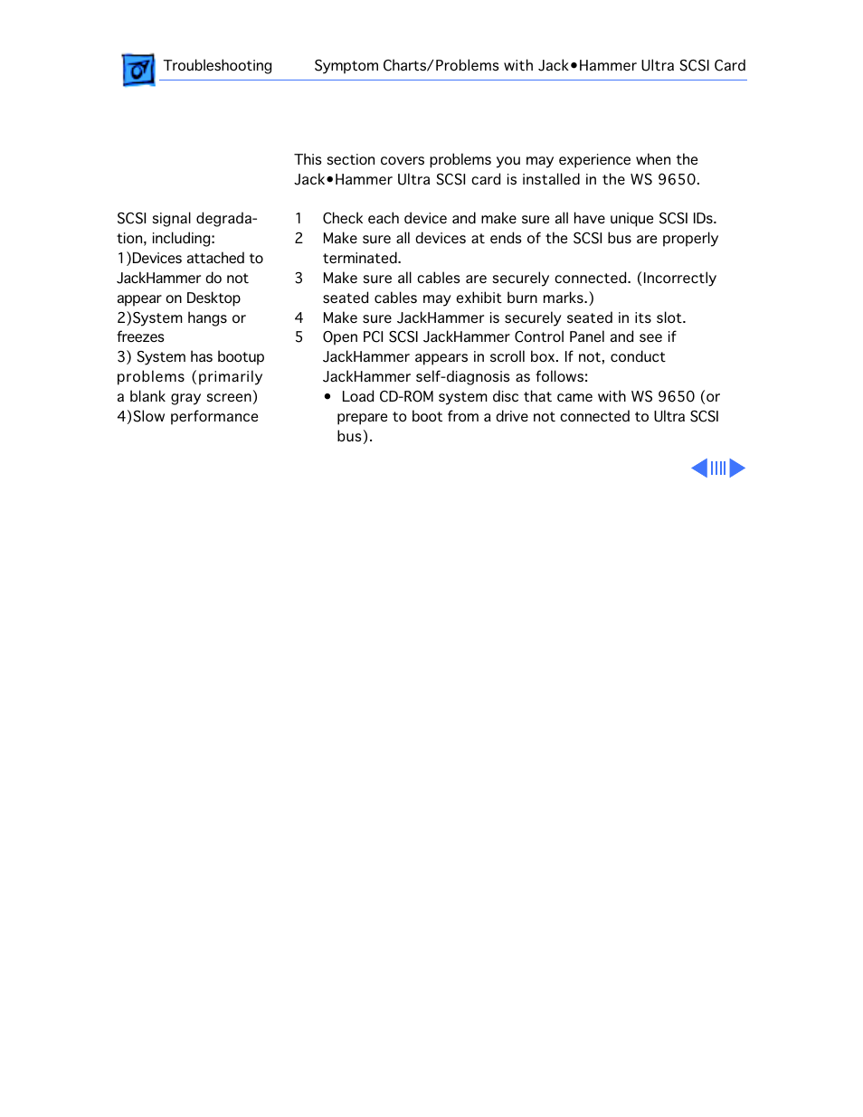 Problems with jack•hammer ultra scsi card or devic | Apple Mac 8600 User Manual | Page 89 / 237