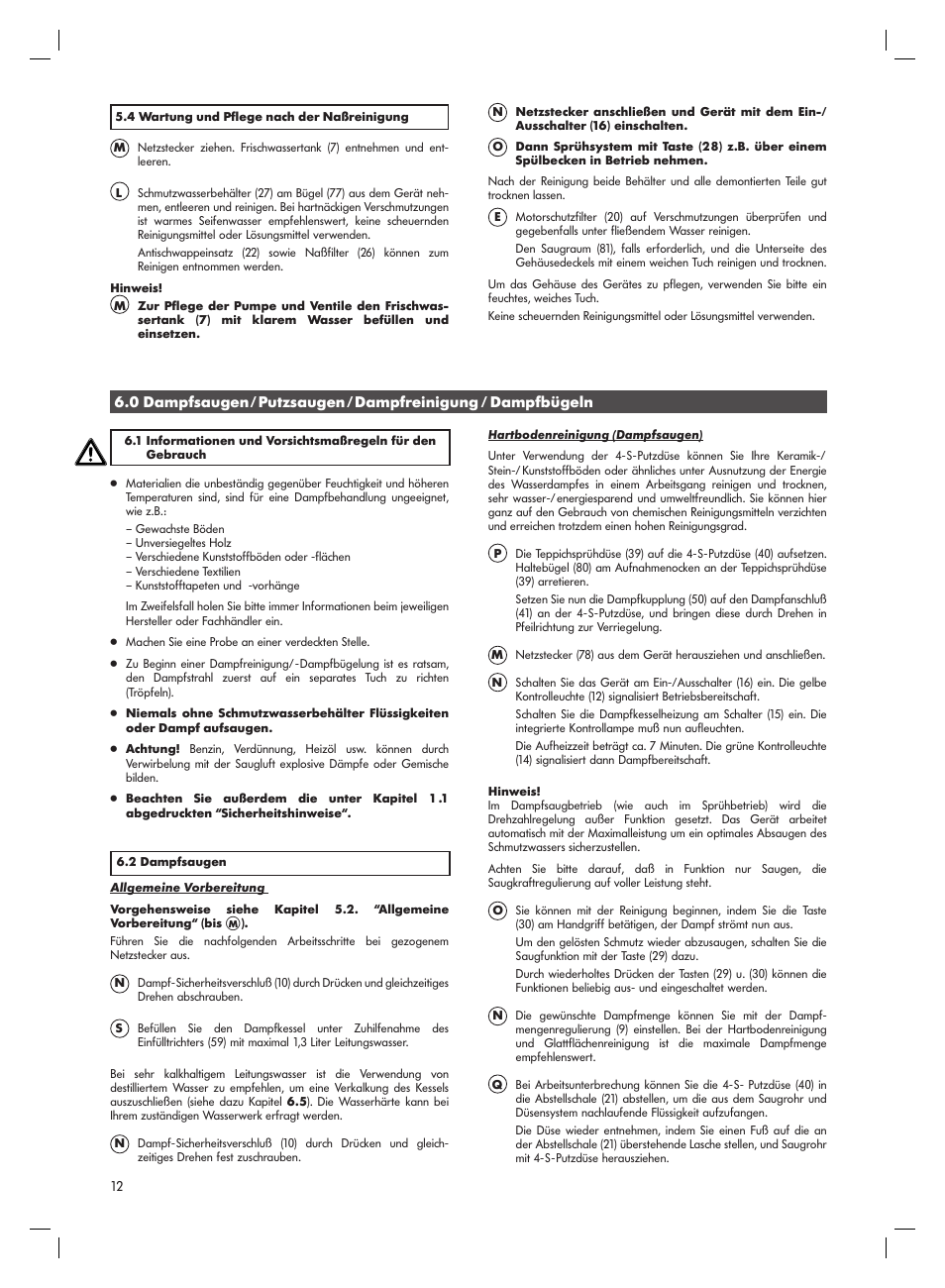 Thomas Syntho Aquafilter User Manual | Page 12 / 40
