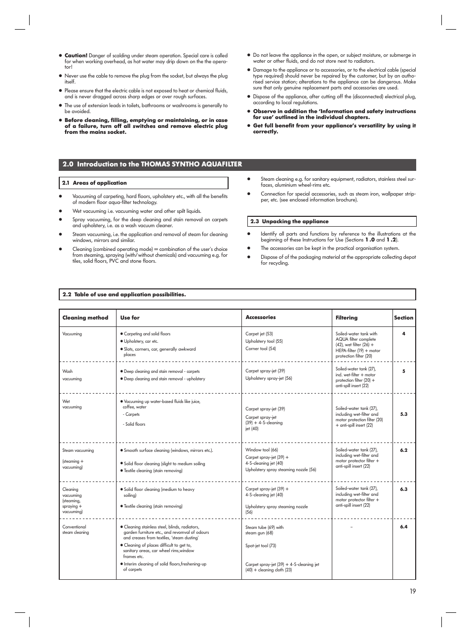 0 introduction to the thomas syntho aquafilter | Thomas Syntho Aquafilter User Manual | Page 19 / 40