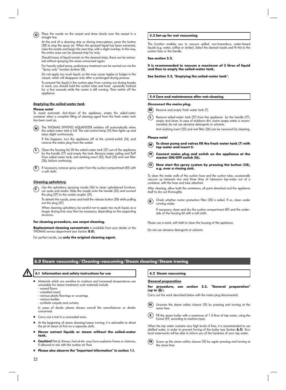 Thomas Syntho Aquafilter User Manual | Page 22 / 40