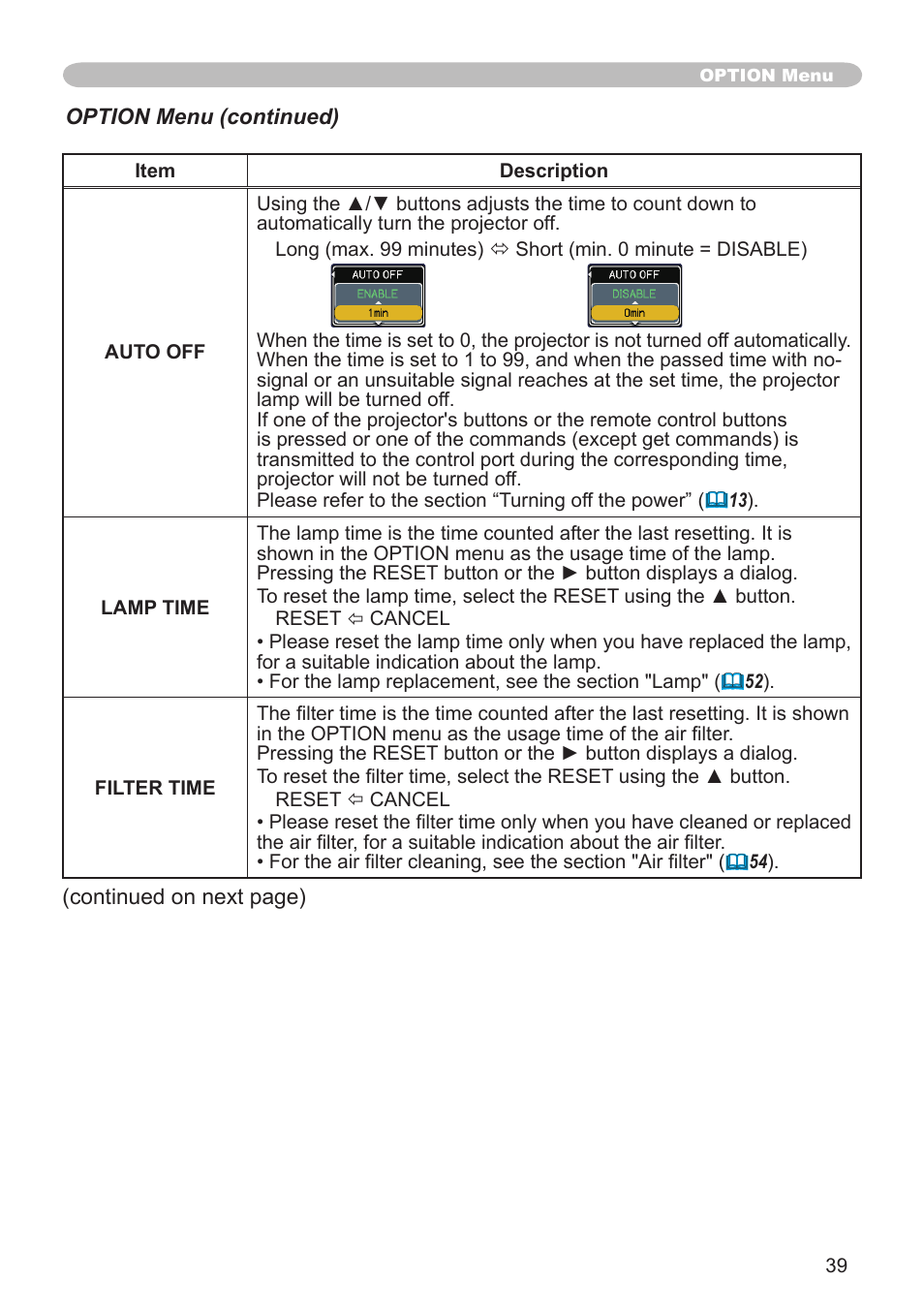 Hitachi CPX3 User Manual | Page 39 / 61